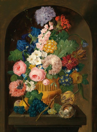 Still Life with Flowers and a Bird